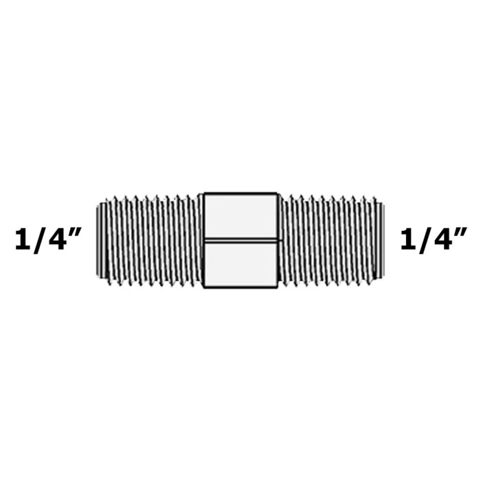 Муфта прямий фітинг конектор (1/4" РЗ - 1/4" РЗ )
