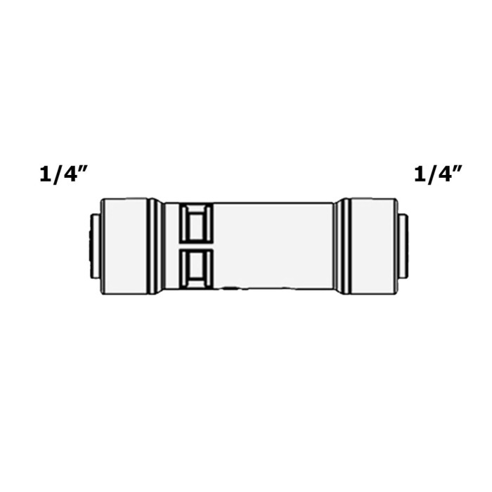 Зворотний клапан прямий 1/4" - 1/4"