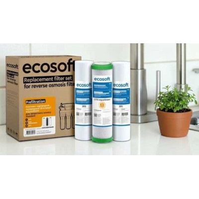 Комплект картриджів Екософт 1-2-3 AQUAGREEN Standard 